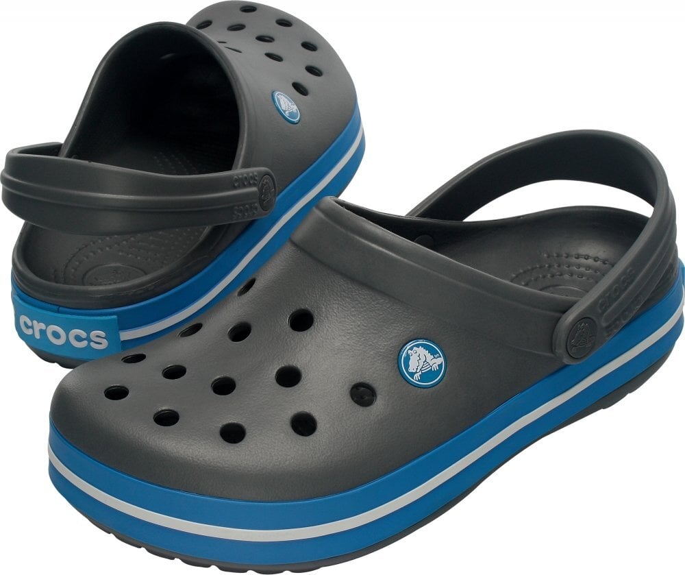 Crocs™ vyriškos šlepetės Crocband, pilkos цена и информация | Vyriškos šlepetės, basutės | pigu.lt