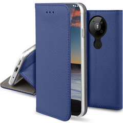 Перекидной чехол Moozy для Nokia 5.3 - Темно-синий магнитный откидной футляр с держателем для карт и подставкой цена и информация | Чехлы для телефонов | pigu.lt