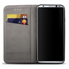 Перекидной чехол Moozy для Samsung S8 - Черный магнитный откидной футляр с держателем для карт и подставкой цена и информация | Чехлы для телефонов | pigu.lt