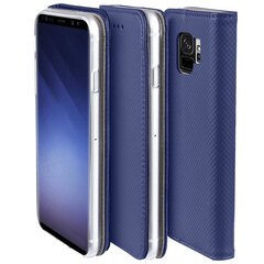 Перекидной чехол Moozy для Samsung S9 - Темно-синий магнитный откидной футляр с держателем для карт и подставкой цена и информация | Чехлы для телефонов | pigu.lt