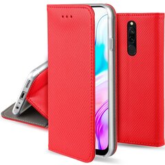 Перекидной чехол Moozy для Xiaomi Redmi 8 - Красный магнитный откидной футляр с держателем для карт и подставкой цена и информация | Чехлы для телефонов | pigu.lt