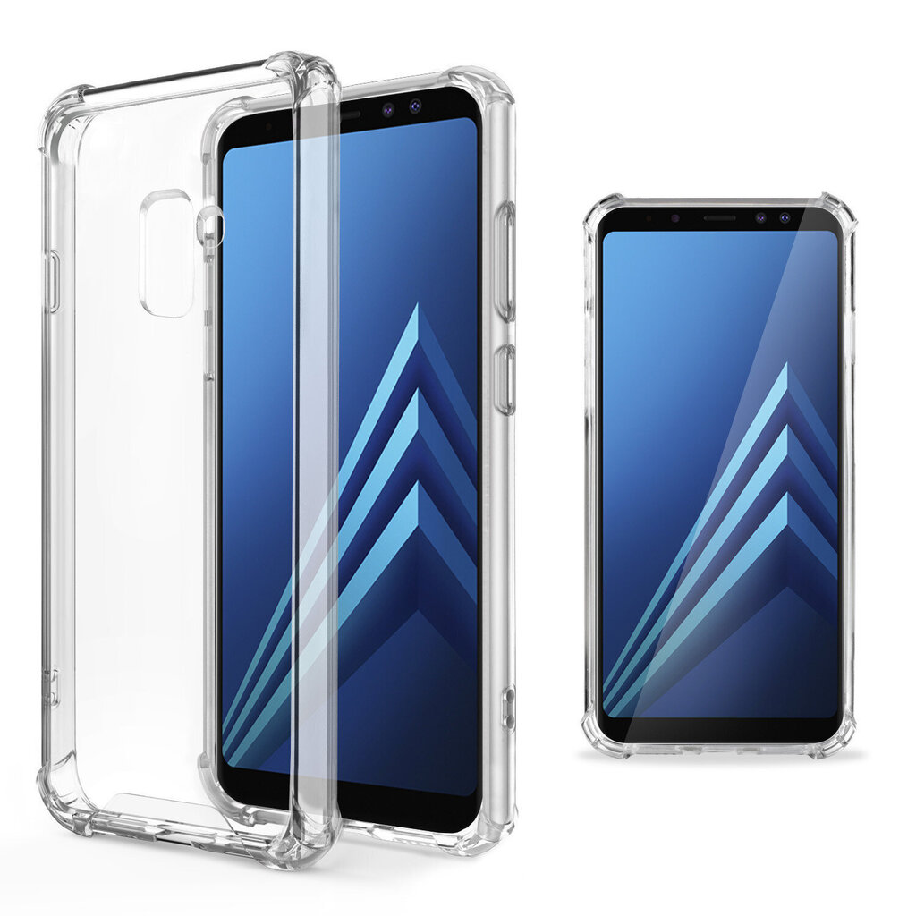 Dėklas telefonui Moozy dėklas, skirtas Samsung A8 2018, skaidrus, A8 2018,  Skaidri kaina | pigu.lt