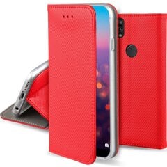 Перекидной чехол Moozy для Huawei P20 Lite - Красный магнитный откидной футляр с держателем для карт и подставкой цена и информация | Чехлы для телефонов | pigu.lt