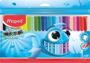 Фломастеры MAPED "Color`Peps" Ocean 24 цветов цена и информация | Принадлежности для рисования, лепки | pigu.lt