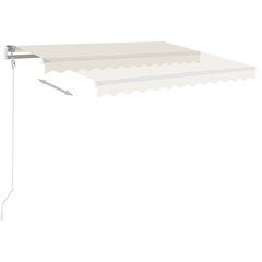 Automatinė markizė su led/vėjo jutikliu, 300x250 cm, ruda цена и информация | Зонты, маркизы, стойки | pigu.lt