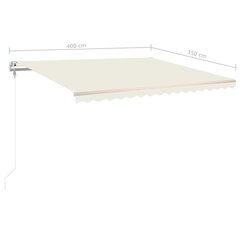 Automatinė markizė su led/vėjo jutikliu, 400x350 cm, ruda цена и информация | Зонты, маркизы, стойки | pigu.lt