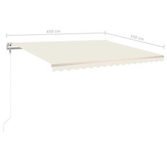 Automatinė markizė su led/vėjo jutikliu, 450x350 cm, ruda цена и информация | Зонты, маркизы, стойки | pigu.lt