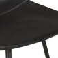 Baro taburetės, 2vnt., juodos spalvos, tikra oda цена и информация | Virtuvės ir valgomojo kėdės | pigu.lt