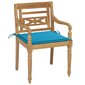 Batavia kėdės su mėlynomis pagalvėmis, 2vnt. kaina ir informacija | Lauko kėdės, foteliai, pufai | pigu.lt