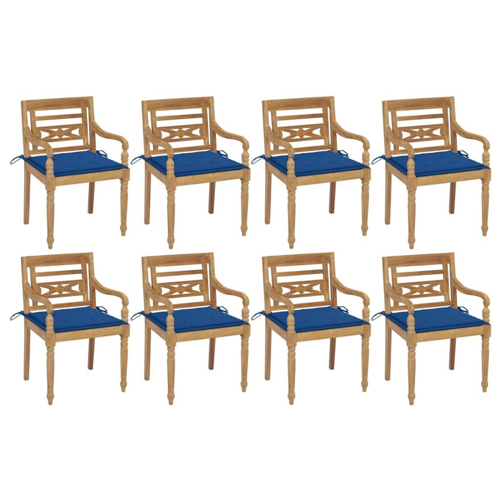 Batavia kėdės su pagalvėlėmis, 8vnt. kaina ir informacija | Lauko kėdės, foteliai, pufai | pigu.lt