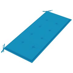 Batavia suoliukas su mėlyna pagalve, 120cm kaina ir informacija | Lauko suolai | pigu.lt