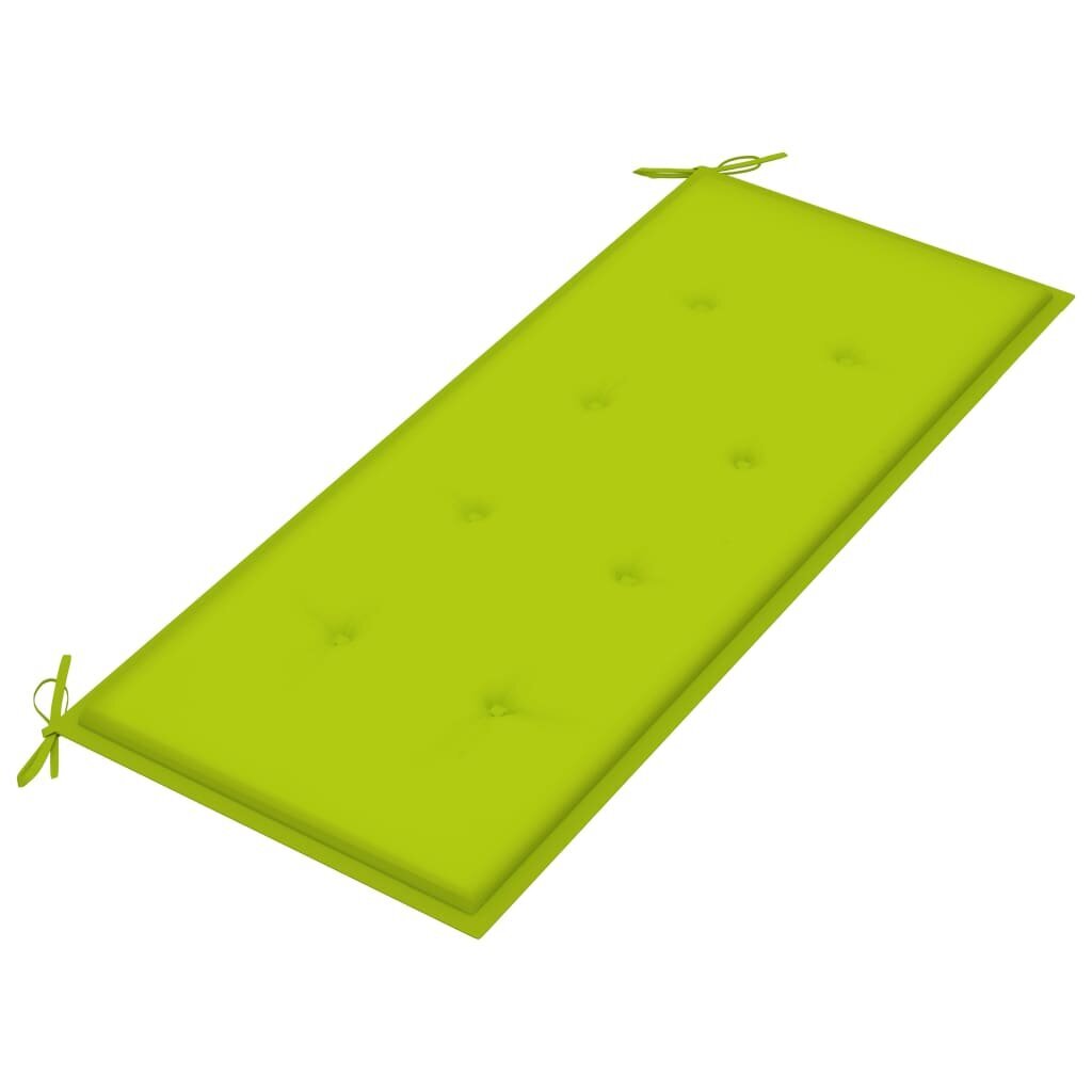 Batavia suoliukas su šviesiai žalia pagalve, 120cm цена и информация | Lauko suolai | pigu.lt