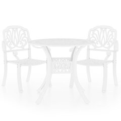 Bistro baldų komplektas, 3 dalių, baltas kaina ir informacija | Lauko baldų komplektai | pigu.lt
