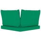 Dvivietė sodo sofa iš palečių su žaliomis pagalvėlėmis цена и информация | Lauko kėdės, foteliai, pufai | pigu.lt