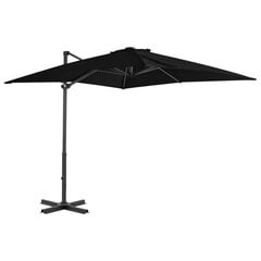 Gembinis skėtis su aliuminiu stulpu, 250x250 cm, juodas цена и информация | Зонты, маркизы, стойки | pigu.lt