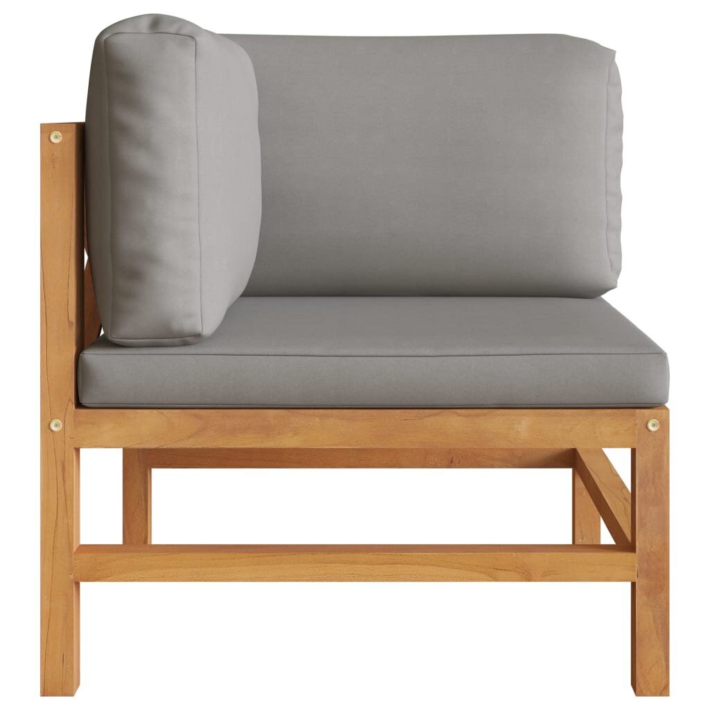 Kampinės sofos su pilkomis pagalvėlėmis, 2vnt. kaina ir informacija | Lauko kėdės, foteliai, pufai | pigu.lt