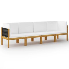 Keturvietė sodo sofa su pagalvėlėmis цена и информация | Садовые стулья, кресла, пуфы | pigu.lt