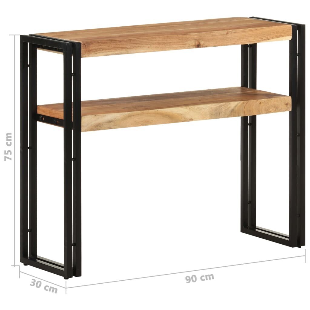 Konsolinis staliukas, 90x30x75 cm, rudas kaina ir informacija | Kavos staliukai | pigu.lt