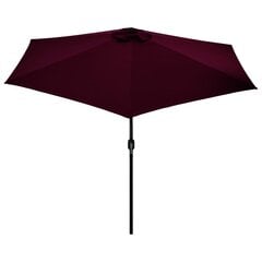Lauko skėtis su metaliniu stulpu, tamsiai raudonas, 300 cm kaina ir informacija | Skėčiai, markizės, stovai | pigu.lt