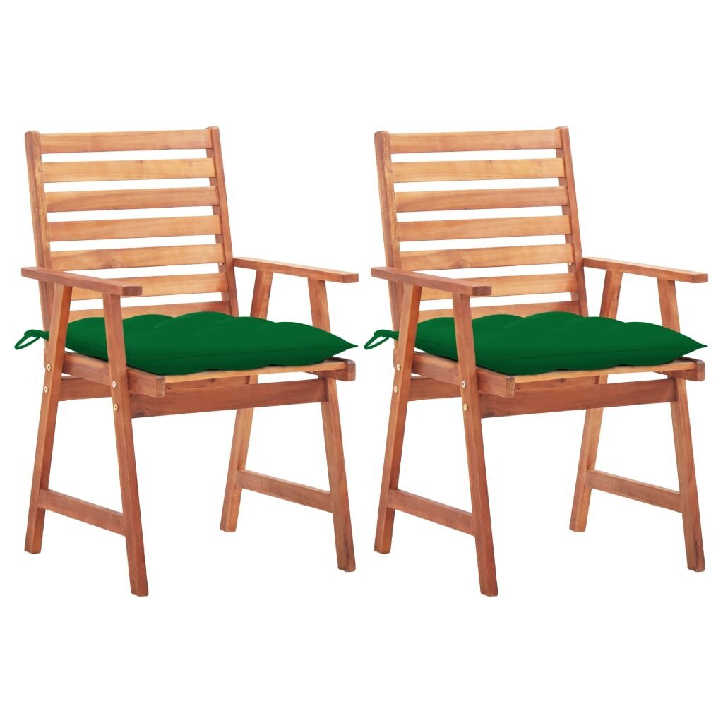 Lauko valgomojo kėdės su pagalvėlėmis, 2vnt. kaina ir informacija | Lauko kėdės, foteliai, pufai | pigu.lt