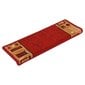 vidaXL Lipnūs laiptų kilimėliai, 15vnt., raudonos spalvos, 65x25cm kaina ir informacija | Kilimai | pigu.lt