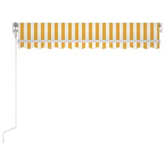 Markizė su led/vėjo jutikliu, 350x250 cm, geltona kaina ir informacija | Skėčiai, markizės, stovai | pigu.lt