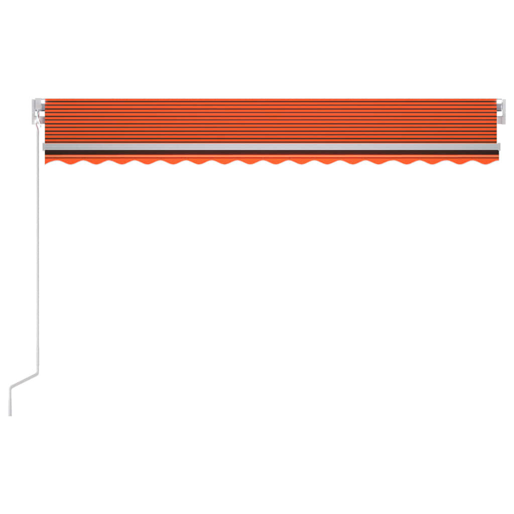 Markizė su led/vėjo jutikliu, oranžinė/ruda, 400x300 cm kaina ir informacija | Skėčiai, markizės, stovai | pigu.lt