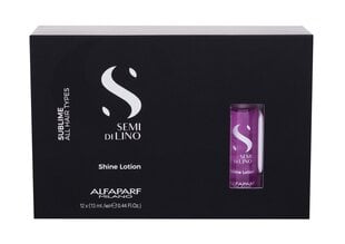 Apsauginė priemonė plaukams Semi di Lino Sublime Shine Lotion Alfaparf Milano, 12 x 13 ml kaina ir informacija | Priemonės plaukų stiprinimui | pigu.lt