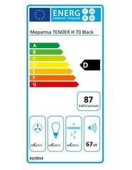 Традиционная вытяжка Mepamsa TENDER H 70 cm 705 m3/h 44 dB 800W C цена и информация | Вытяжки на кухню | pigu.lt