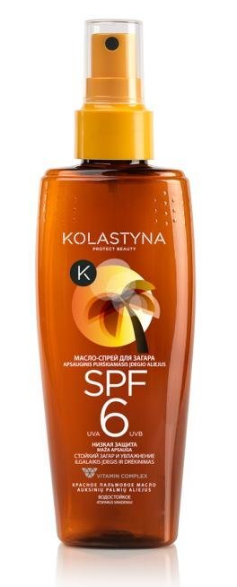 Apsauginis purškiamas įdegio aliejus SPF6 Kolastyna 150 ml цена и информация | Kremai nuo saulės | pigu.lt