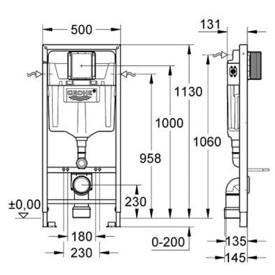 Grohe Rapid SL potinkinis WC rėmas 2in1 38536001 kaina ir informacija | Priedai unitazams, bidė | pigu.lt