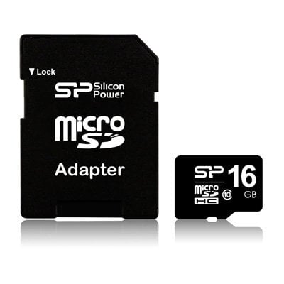 Silicon Power 16GB microSDHC 10 klasė su SD adapteriu цена и информация | Atminties kortelės telefonams | pigu.lt