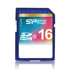 Silicon Power карта памяти SDHC 16GB Class 10 цена и информация | Карты памяти для фотоаппаратов, камер | pigu.lt