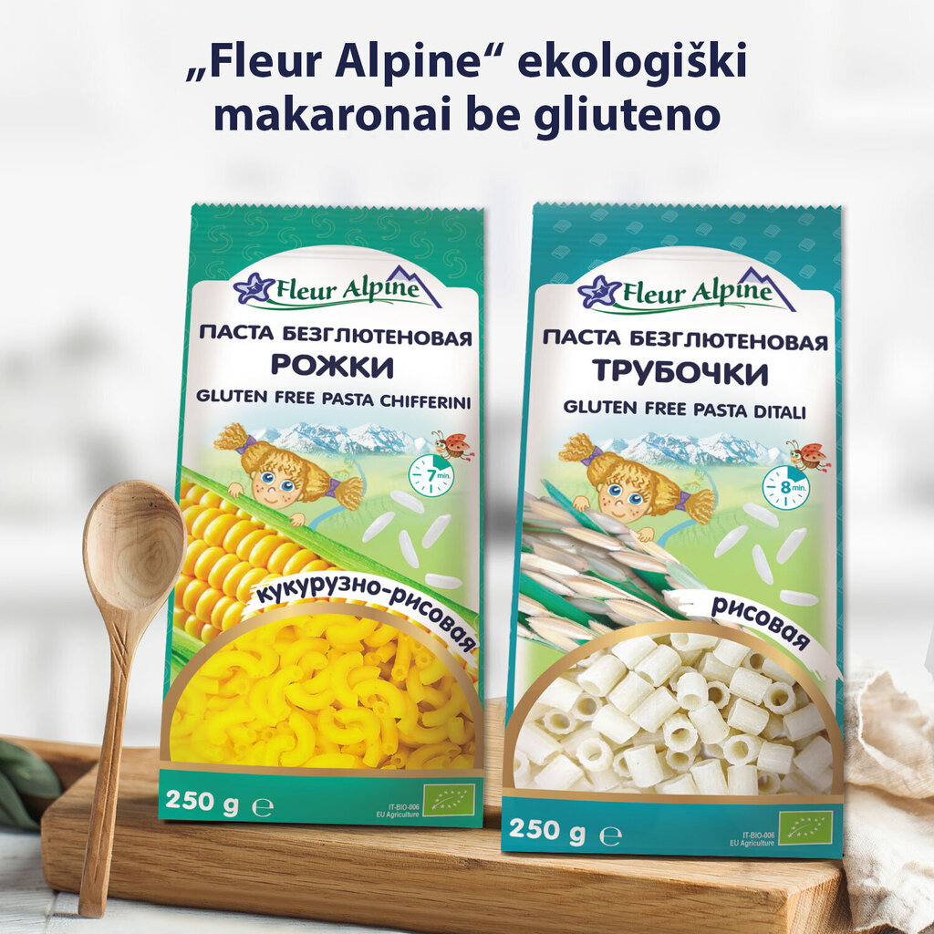 Makaronai iš kukurūzų ir ryžių miltų, be gliuteno, Chifferini, 250 g kaina ir informacija | Makaronai | pigu.lt