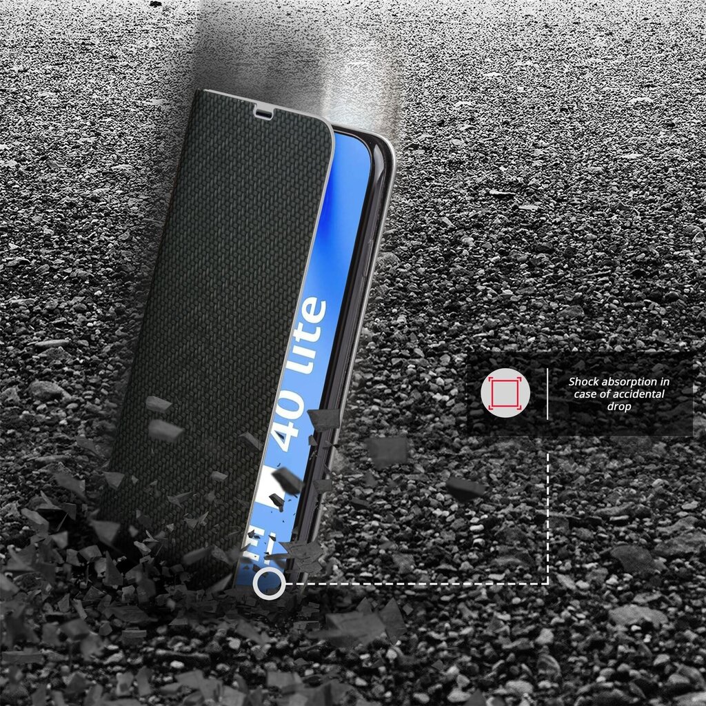 Moozy dėklas, skirtas Huawei P40 Lite, juodas kaina ir informacija | Telefono dėklai | pigu.lt