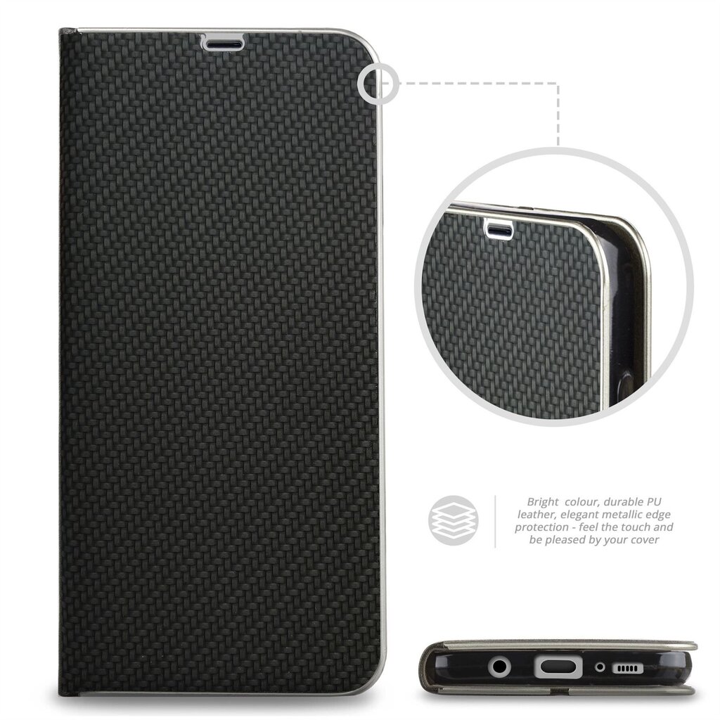 Moozy dėklas, skirtas Samsung A50, juodas kaina ir informacija | Telefono dėklai | pigu.lt