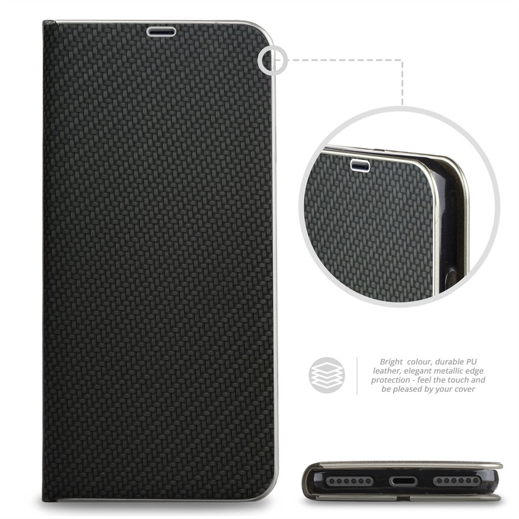 Moozy dėklas, skirtas iPhone 12 mini, juodas kaina ir informacija | Telefono dėklai | pigu.lt