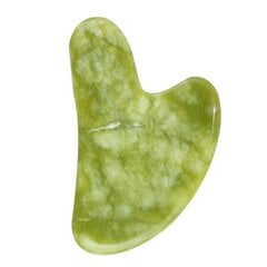 Žalio nefrito akmens veido masažuoklis Gua Sha Amalfis kaina ir informacija | Veido masažuokliai, valymo įrankiai | pigu.lt
