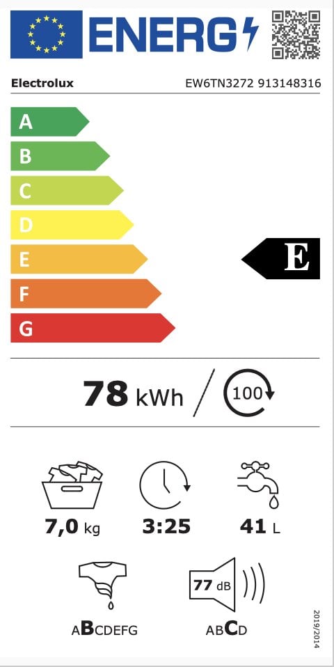 Electrolux EW6TN3272 цена и информация | Skalbimo mašinos | pigu.lt