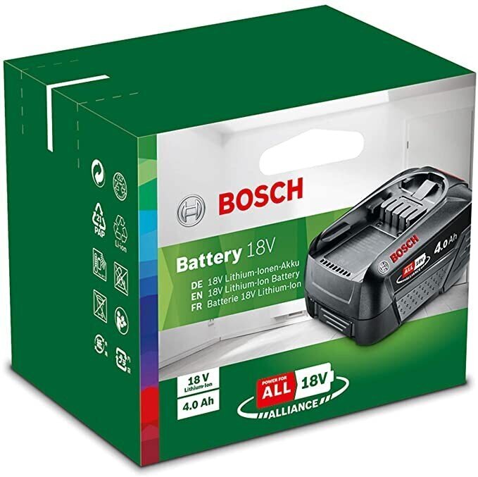 Akumuliatorius Bosch PBA 18V 4.0Ah W-C 1600A011T8 kaina ir informacija | Sodo technikos dalys | pigu.lt