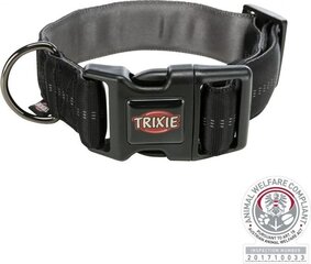 Trixie Softline Elegance antkaklis, platus M-L 40-55cm/38mm, juodas/grafito kaina ir informacija | Antkakliai, petnešos šunims | pigu.lt
