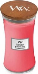 WoodWick kvapioji žvakė Melon & Pink Quartz, 609,5 g kaina ir informacija | Žvakės, Žvakidės | pigu.lt