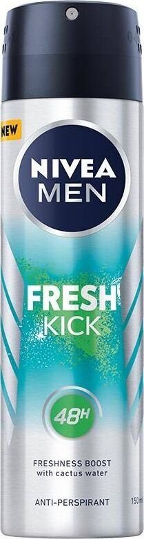 Purškiamas dezodorantas Nivea Men Fresh Kick Antyperspirant, 150 ml цена и информация | Dezodorantai | pigu.lt