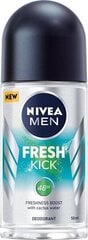 Rutulinis dezodorantas Nivea Fresh Kick 50 ml kaina ir informacija | Dezodorantai | pigu.lt