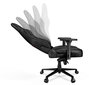 Kompiuterio kėdė Yumisu 2053, kompiuterinių žaidimų žaidėjams, natūrali oda, juoda цена и информация | Biuro kėdės | pigu.lt