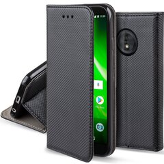 Перекидной чехол Moozy для Motorola Moto G6, Moto 1S - Черный магнитный откидной футляр с держателем для карт и подставкой цена и информация | Чехлы для телефонов | pigu.lt