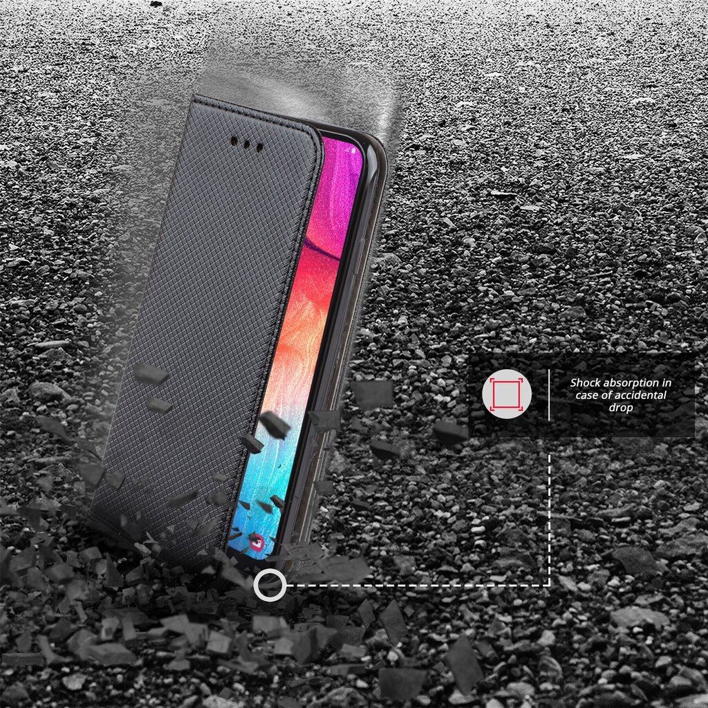 Moozy dėklas, skirtas Samsung A50, juodas kaina ir informacija | Telefono dėklai | pigu.lt