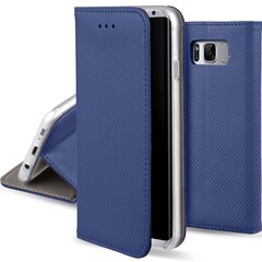 Перекидной чехол Moozy для Samsung S8 - темно-синий магнитный откидной футляр с держателем для карт и подставкой цена и информация | Чехлы для телефонов | pigu.lt