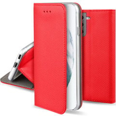 Перекидной чехол Moozy для Samsung S21 5G, Samsung S21 - красный магнитный откидной футляр с держателем для карт и подставкой цена и информация | Чехлы для телефонов | pigu.lt