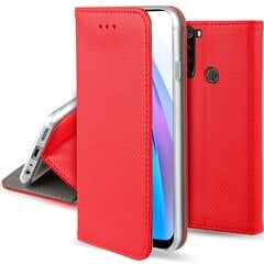 Перекидной чехол Moozy для Xiaomi Redmi Note 8T - красный магнитный откидной футляр с держателем для карт и подставкой цена и информация | Чехлы для телефонов | pigu.lt